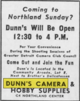 Dunns Camera - Jun 1955 Ad (newer photo)